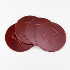 Hand-Made Leather Coasters (4)