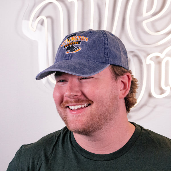 Washed Navy Wellington Logo Hat